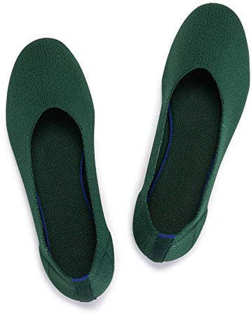Frank Mully Damen Ballerinas Slip On Knit Kleid Schuhe Pumps Schuhe Runde Zehe, Grün, 39.5 EU