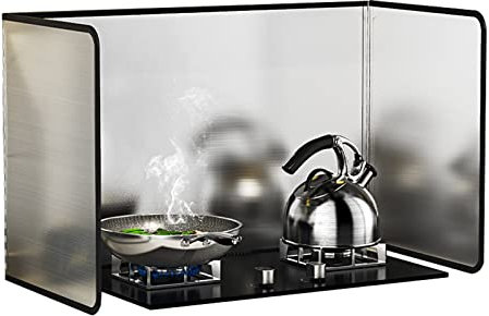 Cubre Salpicaduras De Sartén, Placa Metal Antihaderente, 304 Acero Inoxidable Protector Salpicaduras, Fácil De Limpiar, Aceite Antiadherente, para Sartenes, Estufas De Gas, Lavavajillas ( Color : Silv
