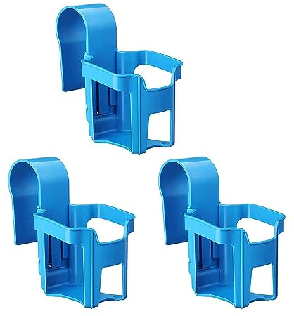 3 Stück Getränkehalter Pool, Blau Getränkehalter Poolrand, Getränkehalter Ohne Verschütten aus Kunststoff, Multifunktionaler Poolzubehör, für Pools