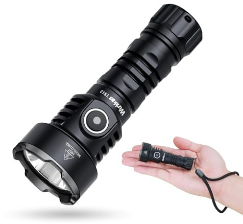 Wurkkos TS12 Taschenlampe LED Klein, Extrem Hell 1050 Lumen taschenlampen mit Batterien, Tragbare Flashlight mit 432 m Strahlentfernung, Wasserdichte Torch, Handlampe für Camping, Outdoor, Notfälle