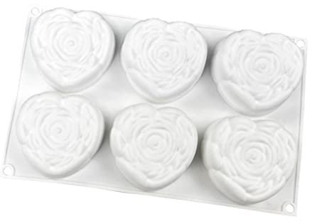 Alipis Liebe Rosenschimmel Rosenschokoladenformen Mini-Eiswürfel Backzubehör kuchenform Silikonformen Butterformen aus Silikon Brownie-Schale aus Silikon Mousse Tablett Käse 3d Kieselgel