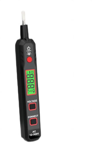 ThreeH Beröringsfri spänningstestare elektrisk testpenna ljud- och lysande larm LCD-skärm med AC ficklampa 12-300V för hushållskablar inspektion