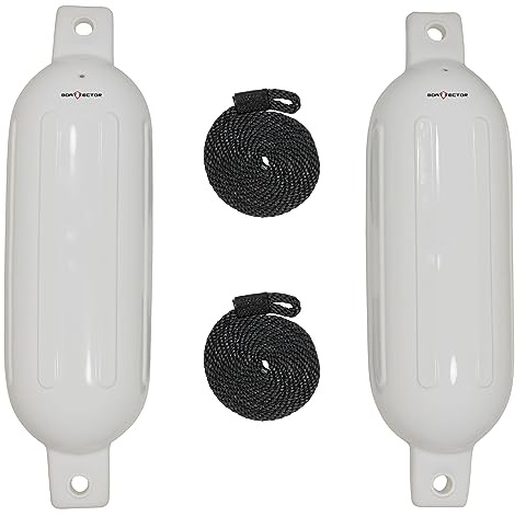 Extreme Max 3006.7372 BoatTector Inflatable Fender Value 2-Pack - 4.5 x 16, White