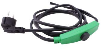 Cerres Frostschutz Heizkabel mit Knopf-Thermostat, Pflanzen-Heizung, 2m, 32 Watt, 230V, wasserdichte Heizleitung für Rohre und Pflanzen, Rohrbegleitheizung