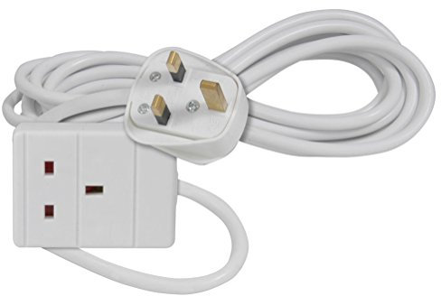 Mercury | 1 Gang 13A UK Mains Powered Extension Lead | 5 Metre White