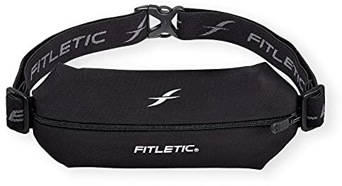 Fitletic Active Lifestyle Fanny Pack & Mini Sports Running Belt for Men & Women – Lightweight, Low Profile- Ultra-Soft Expandable Lycra Pouch - Fits All Phones – Inner Pocket