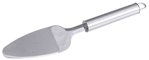 Paleta para tartas, ligeramente inclinada Paleta de acero inoxidable 18/0 con una bordes dentados/Longitud Total: 26 cm | ERK