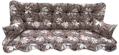 Adlatus-Kühnemuth Polsterauflage Hollywoodschaukel 150x50 Modell 152 wunderschönes modernes Design in den Farben beige, weiß,Taupe,schwarz