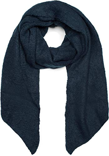 styleBREAKER Damen Webschal Asymmetrisch Viskose Unifarben | Halstuch für kalte Herbst- und Winter-Tage, 100 % Naturfaser, vielseitig als große wärmende Schulter-Stola drapierbar.
