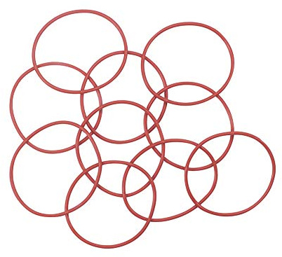 Othmro O-Ringe, 55 mm x 2 mm, rote Silikon-Dichtungen, Unterlegscheiben, Tüllen, 10 Stück
