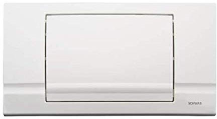 Schwab - Plaque de Commande Blanche Simple Touche Riva - FLUPL229013