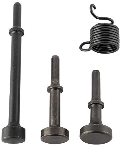 4 pcs Air Hammer Bits Accessories Including 3pcs 0.401'' (10mm) Shank Pneumatic Chisel Air Hammers and 1pc Spring