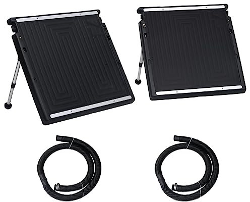 vidaXL Doppel Solarheizung für Pool Sonnenkollektor Solar Heizung Poolheizung Solarmodul Schwimmbadheizung Solarpanel 150x75cm Aluminium PE