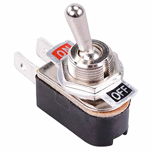 On-Off Latching Toggle Switch 10A 12VDC SPST With Side Terminals Hobby Electronics Electrical Automotive Panel Mount