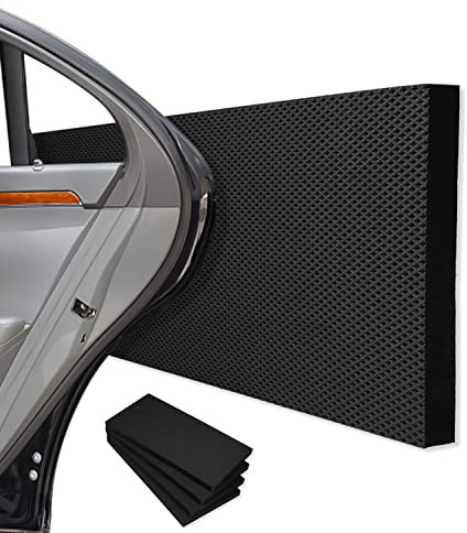 Jissta 4 Garagen Wandschutz 40 x 20 x 2 cm, Selbstklebender Kantenschutz Schaumstoff, Dart Garagen-Wandschutz Wandpolsterung, Türkantenschutz für Autotüren, Garagen und Carport (Schwarz)