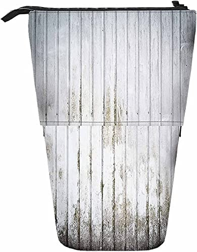 Estuche telescópico de pared para lápices, papelería, bolígrafos, caja de almacenamiento con cierre de cremallera para mujeres, hombres, niños, niñas, a rayas, sucio, viejo, agrietado, desordenado, á