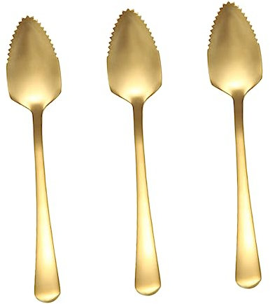 IMIKEYA Stainless Steel 6 Pièces 304 Cuillère à Pamplemousse Cuillères à Dessert Cuillères En Acier Inoxydable à Fruits Café Inoxlm