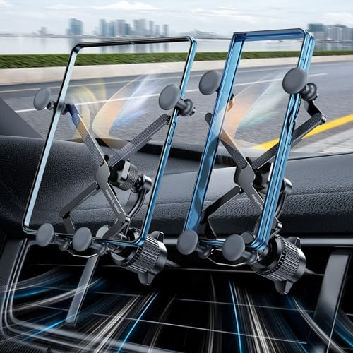 xuenair Schwerkraft-Autohalterung für Z Fold 7, Langer Arm Lüftungsclip | Autohalterung für Tablets, Z Fold, Pixel Fold & iPhone. Einhandbedienung, Dicke Hüllenfreundlich, Gehäuse aus Vollaluminium
