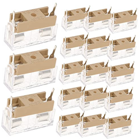 VINTORKY Sicherungshalter 5x20 für Pcb mit 20 Stück aus Kupfer und Pp Einfache Installation für Bedienfelder und Massagegeräte