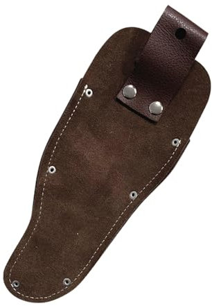 Guaina per potatura in pelle per utensili da giardino | Cascia di fondina sospesa per forbici, tagliatori, cesoie | Porta utensile di potatura portatile con anello della cinghia | Borsa di stoccaggio