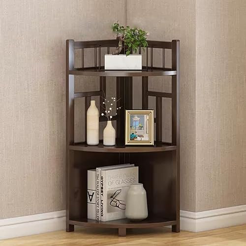 Eckregal, Retro, Massivholz, Eck-Barschrank, unabhängige Eckmöbel, Display für Schlafzimmer, Wohnzimmer, Küche, Badezimmer, vielseitige Heimdekoration (Farbe: keine)