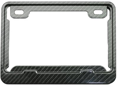 Cute Motorcycle Plate Frame - License Tag Holder, Number Plate Cover | 9.33 * 6.81 inches Heavy Duty Aluminum Frame Guard, Univarsal Fitting Bracket, Sleek Auto Accessory With Night Riding Style
