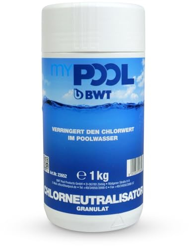 myPOOL Chlorneutralisator Granulat 1 kg - Senkt Chlorwert im Poolwasser - Schnell wirksam nach Schockchlorung oder Überdosierung - Vor Poolentleerung Restchlor neutralisieren