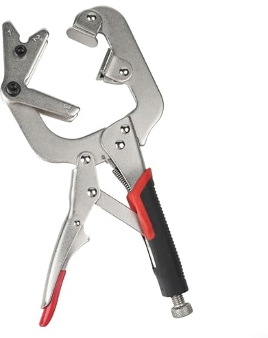 Pinze per tubi di saldatura regolabili da 25,4 cm con rotazione, morsetto a C per fissaggio di tubi e tubi, manico antiscivolo, in acciaio al cromo vanadio per un uso duraturo