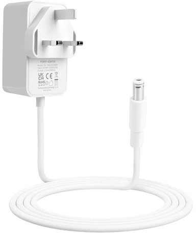 1.5M 12V 2A Power Supply Adapter for BT Openreach ONT EchoLife HG612 Fibre optic Modem Power Cable Replacement Charger for Router Desk Lamp Atomizer Android Screen White(UKCA Certification)