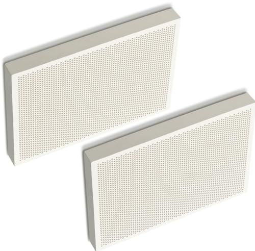 2pcs Honeycomb Ceramic Soldering Boards with Hole - High Temperature Resistant Welding Plates for Vehicles and Ships, 13.7 x 9.7 x 1.3cm