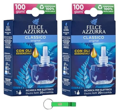 Felce Azzurra Aria Casa Classic Refil, deodorante per ambienti interni 20 ml + portachiavi Beni Culinari