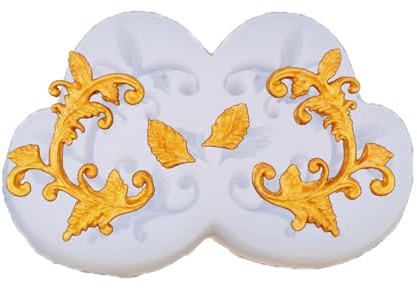 Moule à gâteau européen en relief pour décorations de fondant, 5 designs uniques, outil de cuisson, facile à nettoyer