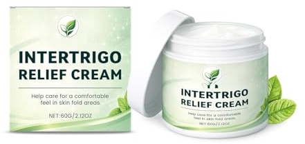 QYGCHUSIN Intertrigo Cream- Skin Fold Barrier Cream with Zinc Oxide & Undecylenic Acid, Fast Drying Non Greasy Formula, Soothes Discomfort, Reduces Skin Moisture & Friction, 2OZ