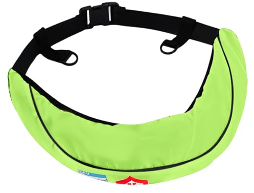 Porgeel Chalecos Salvavidas para Adultos cinturón Salvavidas Inflable automático con Hebilla Ajustable Silbato y Tira Reflectante Dispositivo de flotación de Alta flotabilidad sin Cilindro de Co2