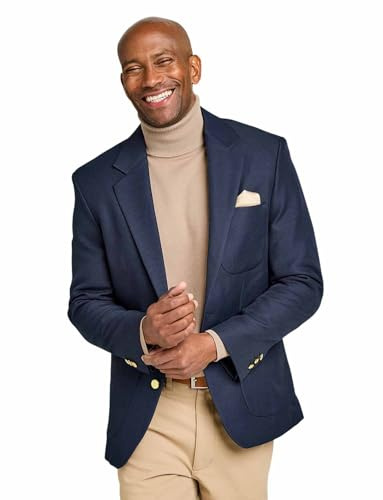 Mens Single Breasted Classic Oxford Blazer-Tailored/Full Fitting (Size: 44) (Colour: Navy)