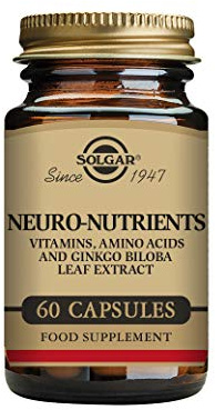 Solgar Neuro Nutrientes con Ginkgo Biloba | 60 Cápsulas Vegetales | Combinación exclusiva para la función psicológica normal · Con vitaminas del grupo B · Sistema nervioso