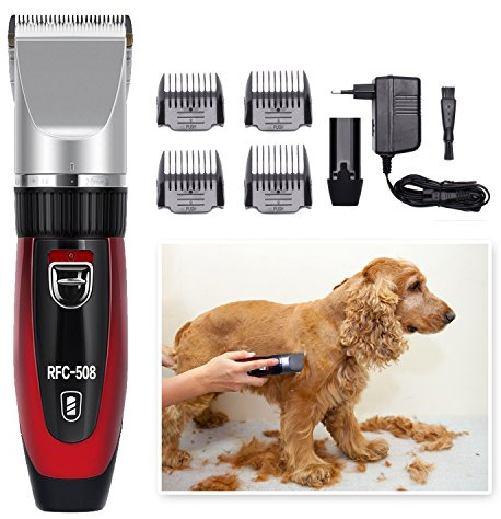 Surker Clipper Macchina con 2 Batterie per Animali Domestici, Rosso, 810 g