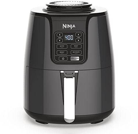 Ninja Air Fryer | 4 QT Capacity | 4-in-1 Roast, Crisp, Roast, Reheats, & Dehydrates | Dishwasher Safe Parts | 105°F-400°F | Includes 20 Easy & Healthy Recipes | 1550 watt | Grey | AF101