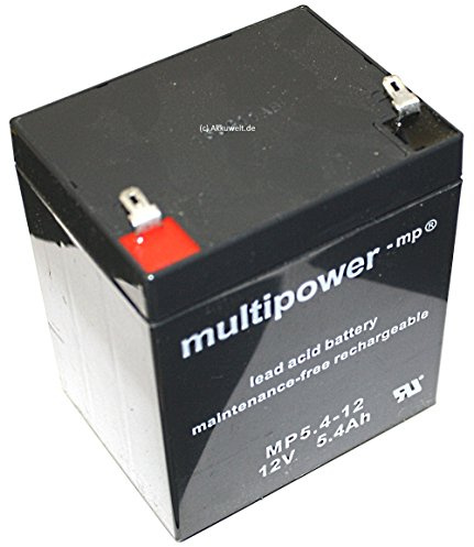 5,4A! Blei-Gel Akku Multipower MP5.4-12 AGM für Portabler Lautsprecher Ion Audio Block Rocker Tailgater iPA06 07X iPA56 iPA57 iPA66 IPA77 Lenco PMX-250 Mobile Accu Batterie Battery Akkubatterie