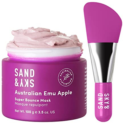 Sand & Sky Australian Glow Berries Brightening Face Mask with Vitamin C & Hyaluronic Acid - Anti-Wrinkle Sleeping Mask, For Radiant Skin, 2.1 oz