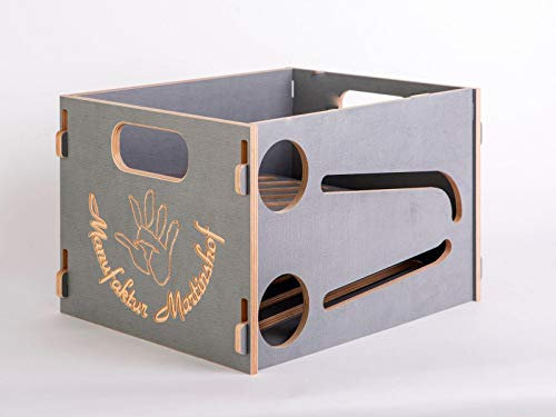 Manufaktur Martinshof Beer crate bottle slide, grey.