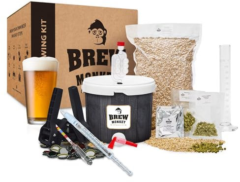 Brew Monkey® Bierbrauset IPA | Komplett Set 5 Liter Bier | 5,7% Vol. | Bier Brauen in der Küche | Bier Brauen Set zum Selber Brauen | Männergeschenke | Geburtstagsgeschenk für Männer