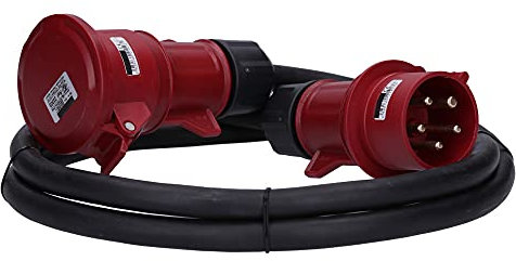 Voxura CEE-Kabel Verlängerungskabel Starkstromkabel 5-polig 400V H07RN-F 5x2,5 16/5 16A IP44 Starkstrom 2m