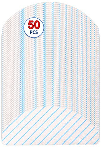 (50 Stück) N10 Einweg Wischpads für ECOVACS DEEBOT OZMO N10/ N10 Plus/ T8/ T8+/ T8 AIVI/ T9/ T9 MAX/ N8 Pro Staubsauger, Mikrofaser Wischpad, Wischlappen, Reinigungstücher