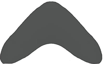 Dukal | Bezug für Bumerangkissen/Lesekissen | aus hochwertigem DOPPEL-Jersey | 100% Baumwolle | Farbe: anthrazit