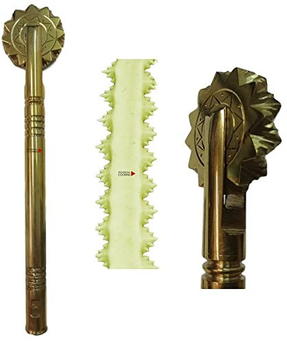 Professional Cooking Rotella tagliapasta sardo su rudigliu Artigianale in Ottone Massiccio n.03