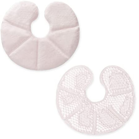 Navaris Bolsas de gel frío calor - Set de 2x compresa para pecho durante lactancia - Almohadillas caliente hielo para pechos maternidad - Rosa