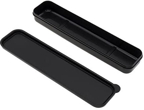 OriGlam Portable Cutlery Box, Travel Tableware Storage Case, Simple Tableware Storage Box for Cutlery Set, 24.5 x 5.9 cm (Black)