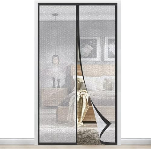 Magnet Thermovorhang Wärmeschutzvorhang Winter Kalteschutz Isolier Schutz 90 X 215 CM ​Für Tür Magnet Thermo Türvorhang Fliegengitter EVA Wasserdicht Fliegenvorhang für Balkontür Wohnzimmer