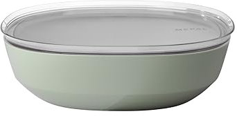Mepal - Cuenco para servir con tapa Silueta - Apto para lavavajillas y microondas - Plato para ensaladas - Platos para tapas - Vajilla - 4000 ml - Nordic sage